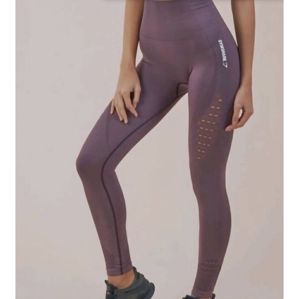 Gymshark Leggings Women's Small Purple Energy Cutout Seamless